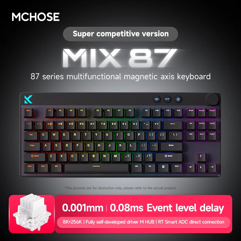 MCHOSE Mix 87 Mechanical Keyboard Customized 0.001ms 8k Polling