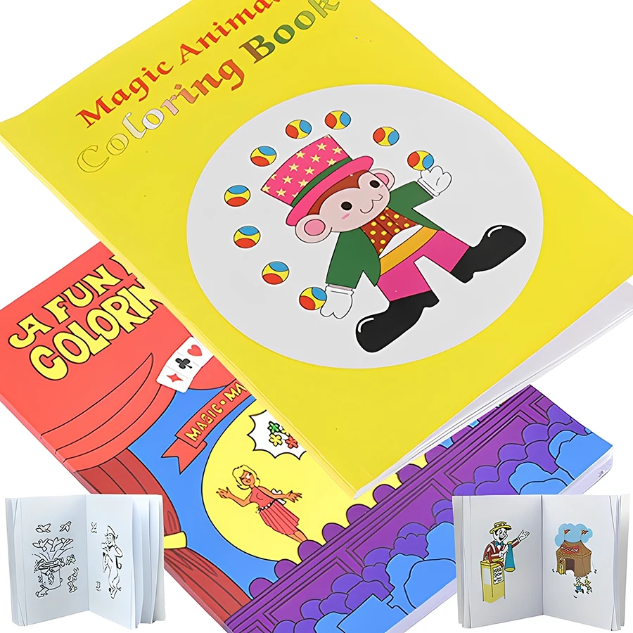 20.2x14.2cm Magic Book Creative Blank Paper to Cartoon Pattern Quickly Transform Magic Party Performance Props Stage Magic