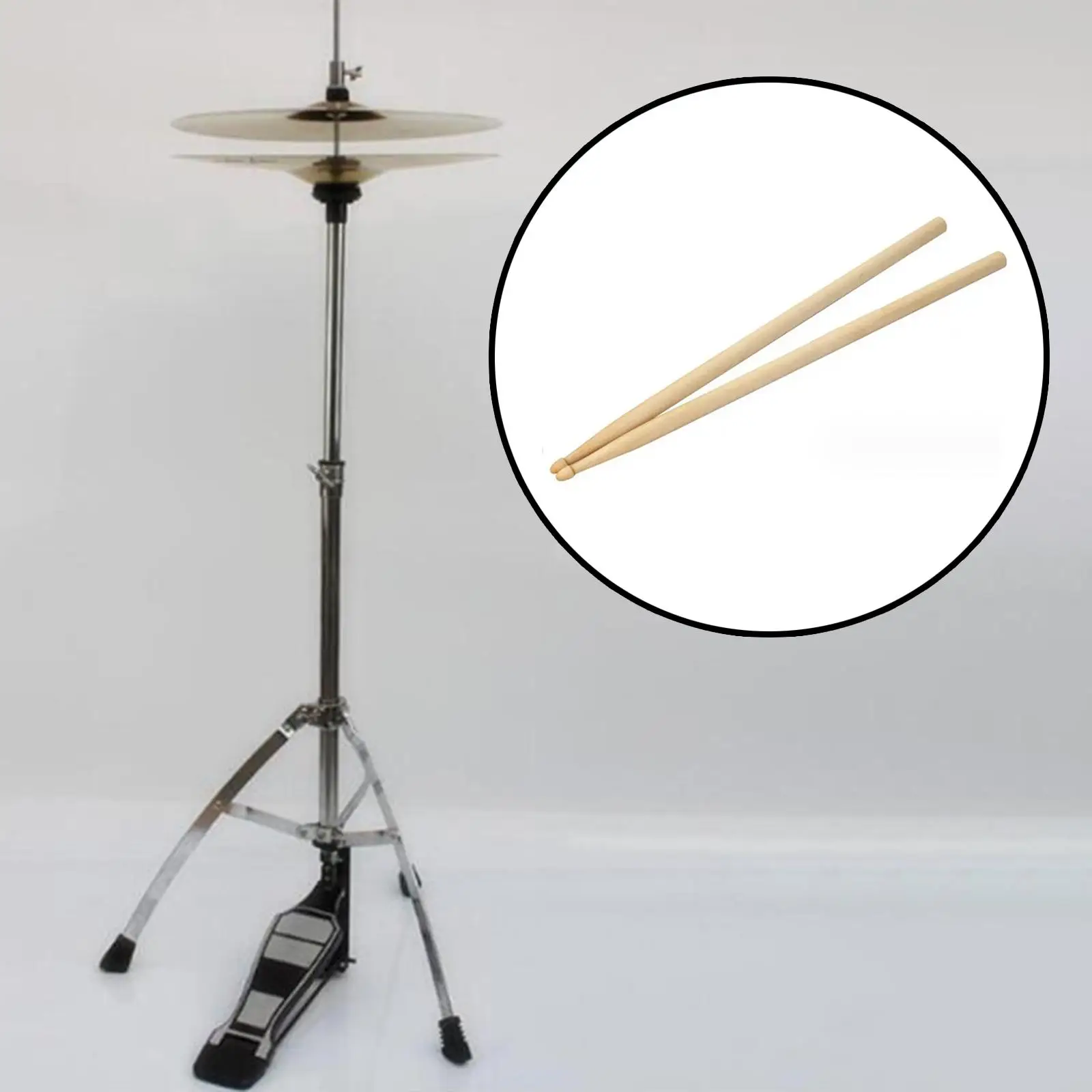 Hi Hat Stand Drum Cymbal Pedal with Smooth Pedal Non Slip Rubber Feet Drum Stand Cymbal Stand for Drummer Musical Instrument