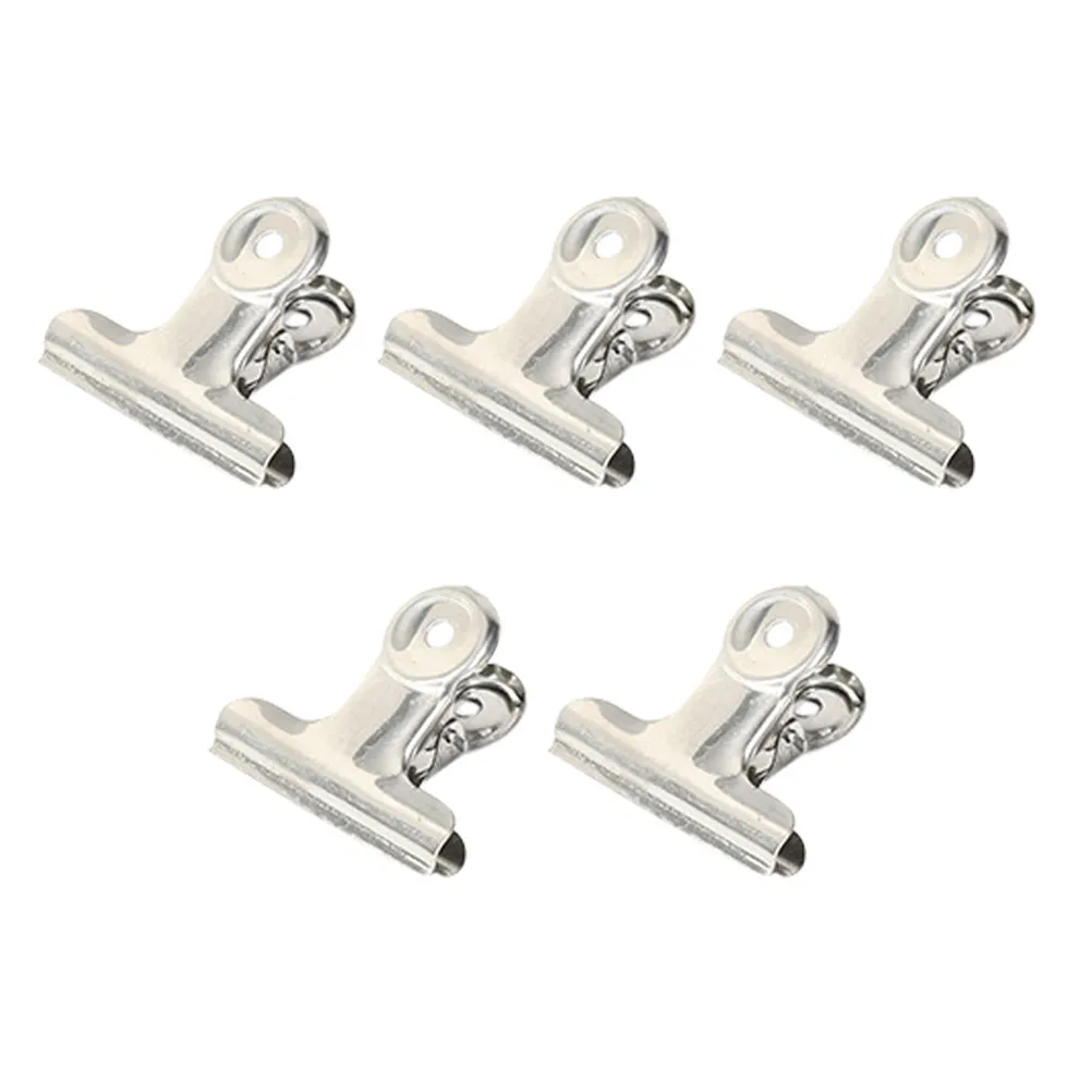 5Pcs Professional Stainless Steel Drawing Clips Wide Grip Sketch Clamps for Art Studio Home Office Display Organization Supplies