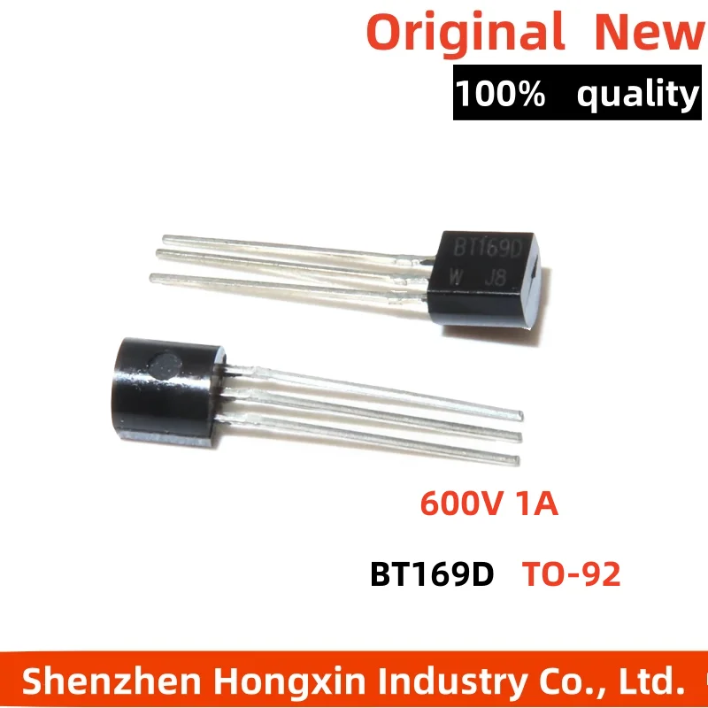 10 Uds nuevo tiristor unidireccional BT169 BT169D 400V/0,8A tiristor TO-92 de inserción directa