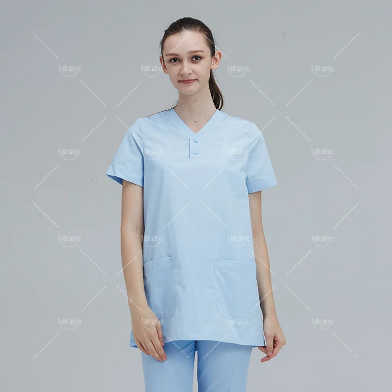 

Summer short sleeved Scrub sets women's beauty salon clinic work clothes elastic hospital doctor surgical gowns nurse uniforms