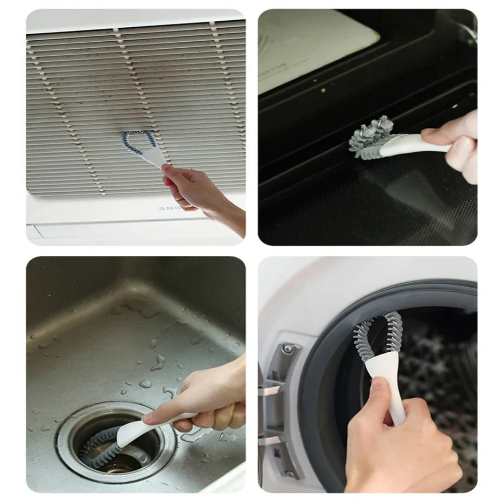 Barbecue Rack Cleaning Brush Multifunctional V-shaped Hooked Brush Clean Dead Corners of The Gap Sink Kitchen Cleaning Supplies