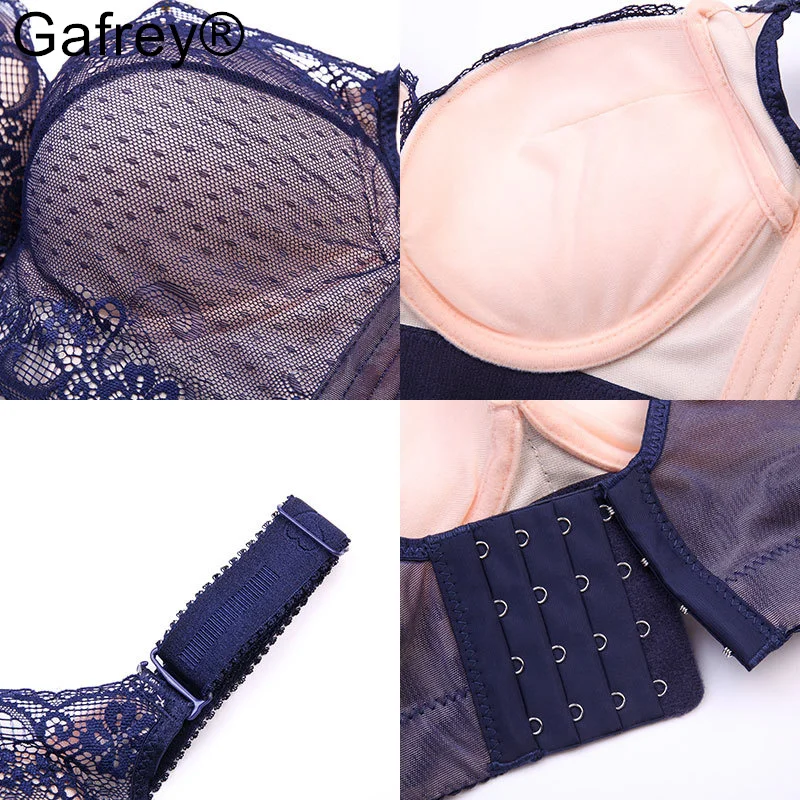 Gafrey Push Up Bra Women's Lace Underwire Bras Adjusted-strap Plus Size Brasserie with Padded 34 to 48 A B C cup