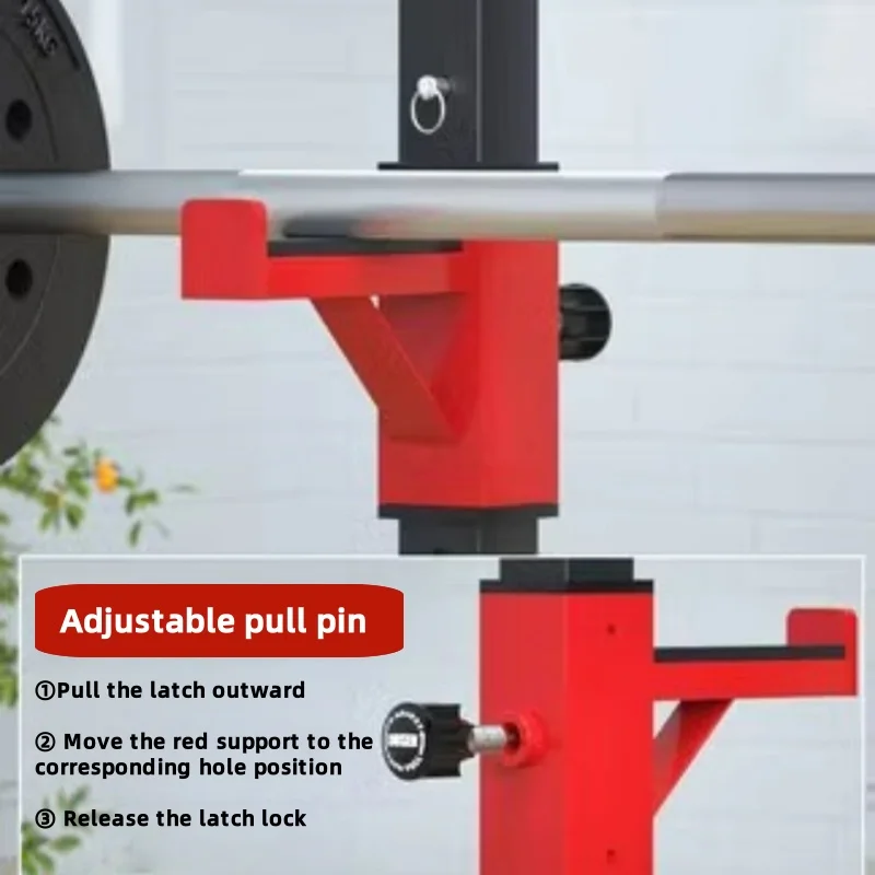 Bench press frame squat frame household multi-functional adjustable single-person dedicated support inverted pole squat frame