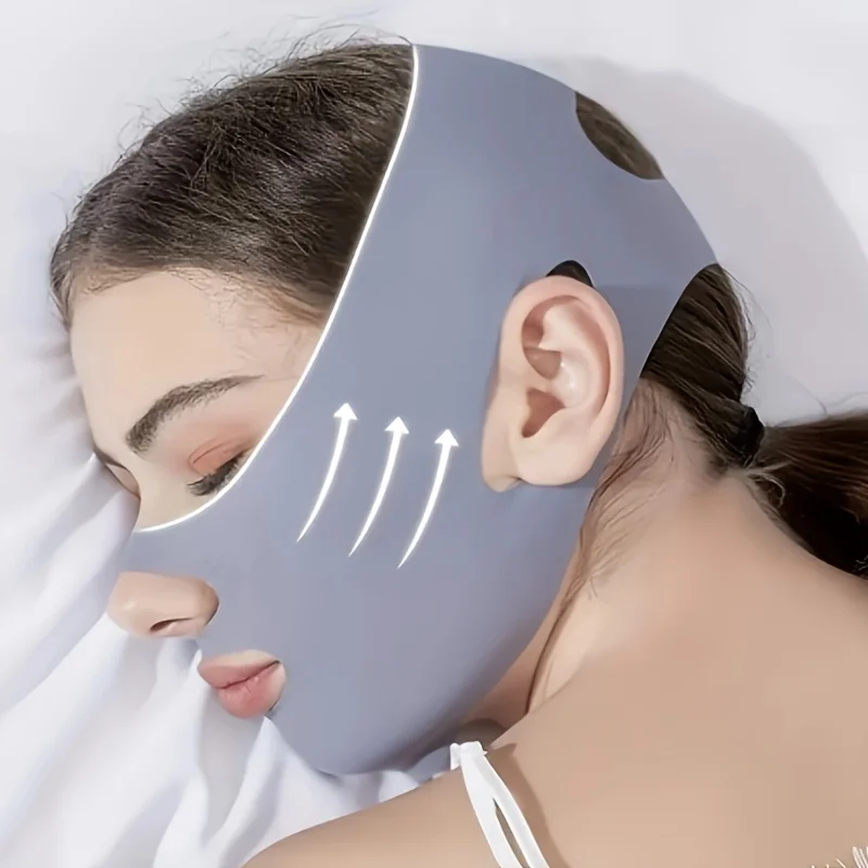 1 mascarilla facial para mejorar el sueño - cuidado nocturno de la piel que levanta y reafirma toda la cara, sin esencia, diseño cómodo que realza el contorno, llena de juventud y brillo | textura suave, mascarilla facial que mejora el sueño