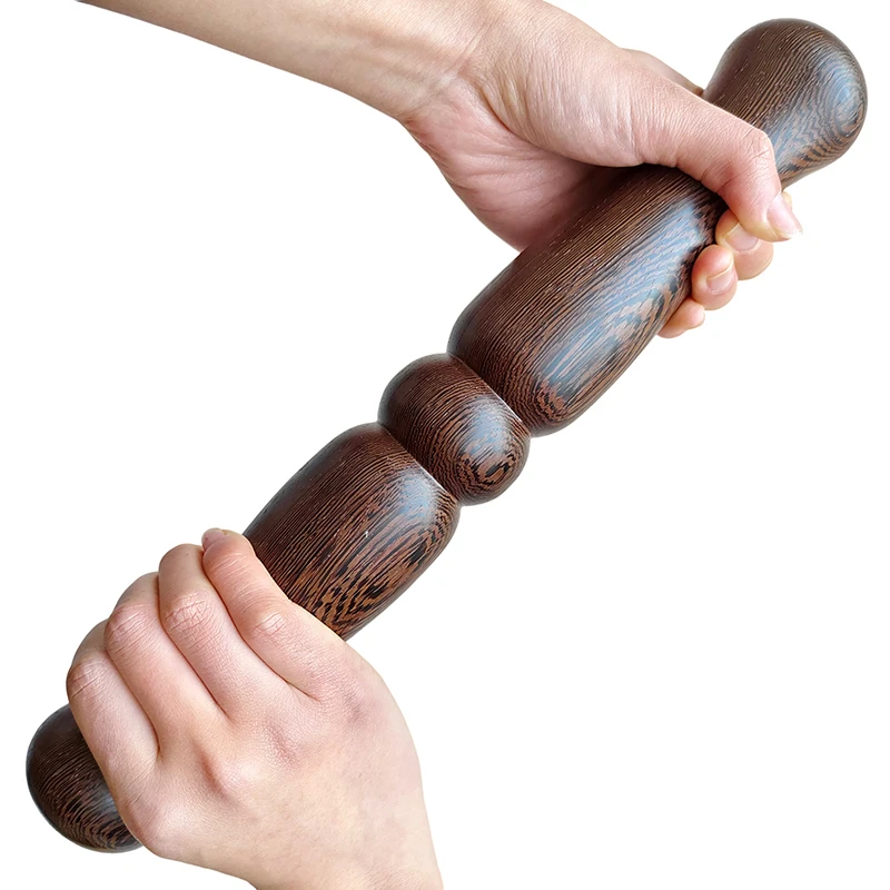 Palo de Tai Chi, artes marciales, regla de Tai Chi Ban Fitness Bar (nogal chino), cubierta de tela de regalo, pulido y suave