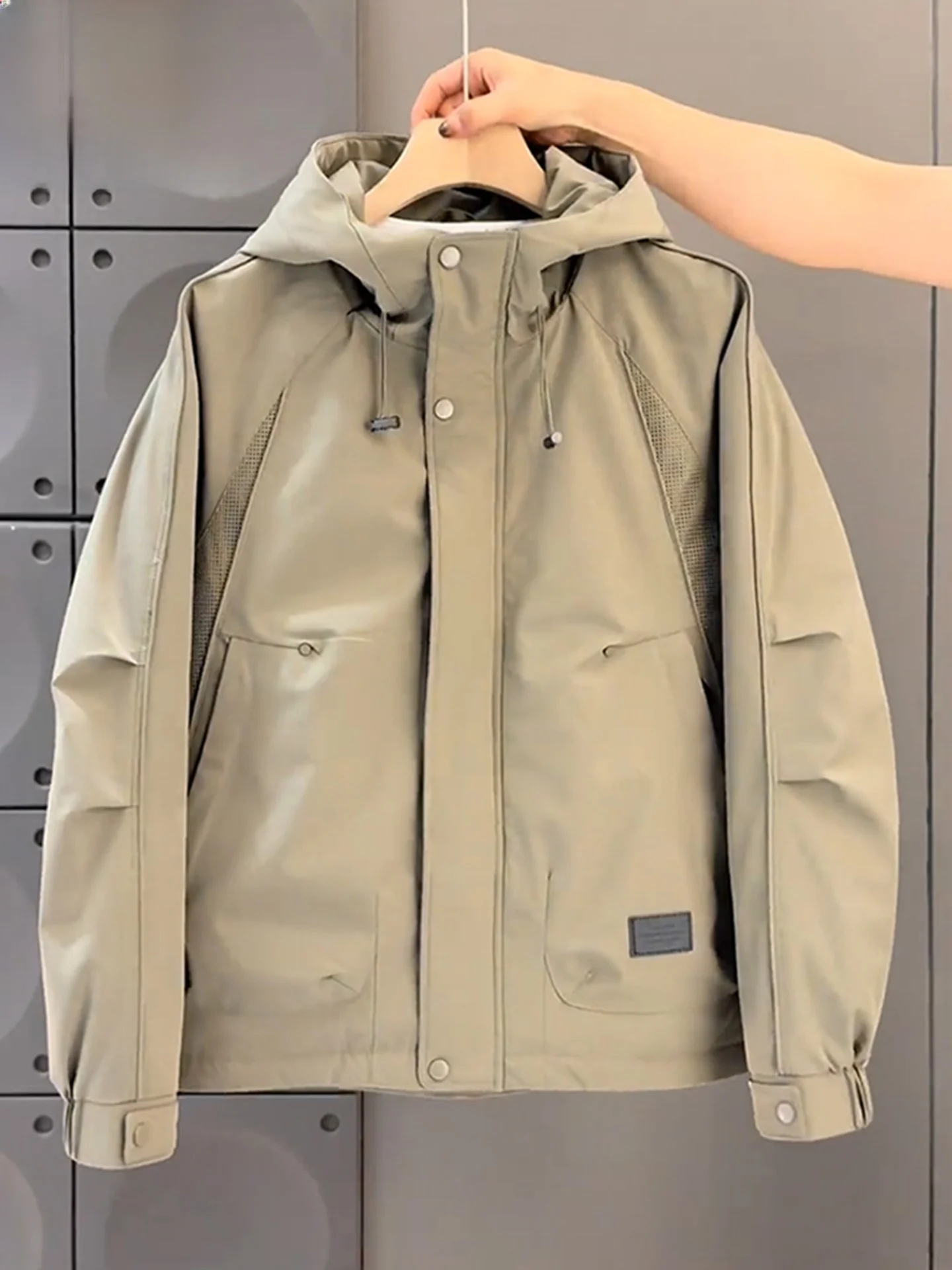 

Pierre Cardin Men's Autumn Winter Workwear Jaet Cotton Filled Hooded Windbreaker Versatile Warm Polyester Inner Long...