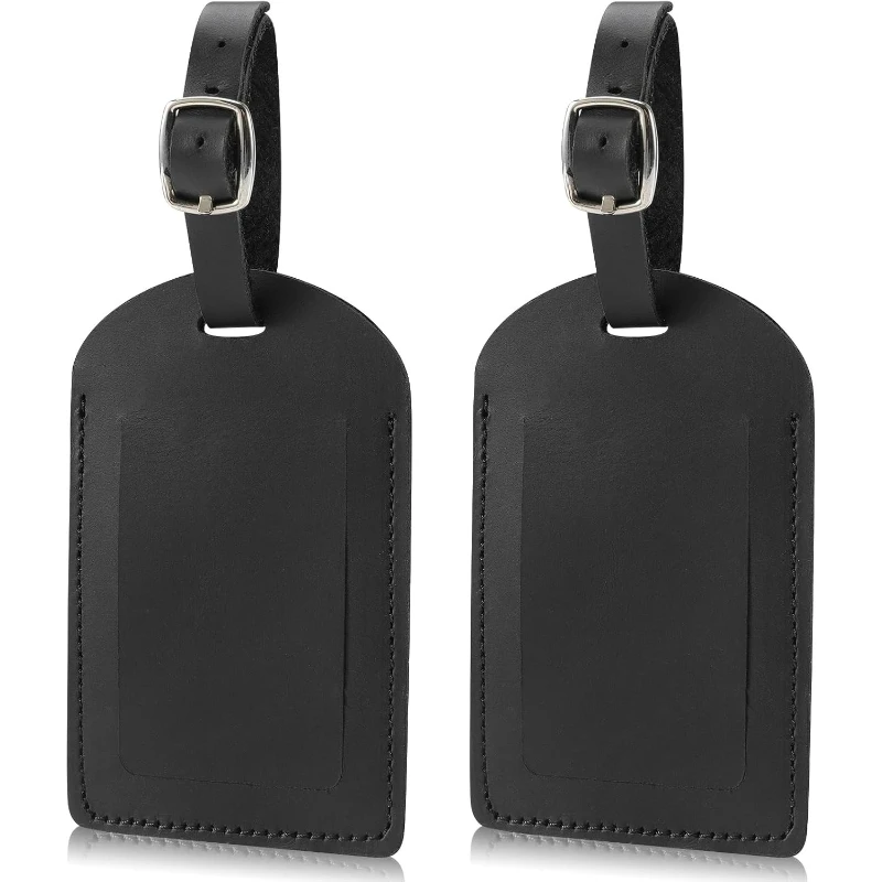 Women Men Luggage Tags PU Leather Travel Accessories Suitcase ID Address Name Holder Baggage Boarding Tags Portable Label view 5