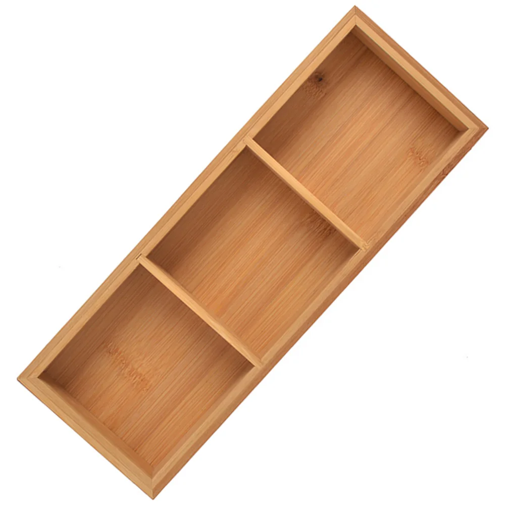 

Creative 3 Section Snack Tray Wooden Dinnerware Divided Plate for Vegetables Desserts Practical Family Banquet Facility Outdoor