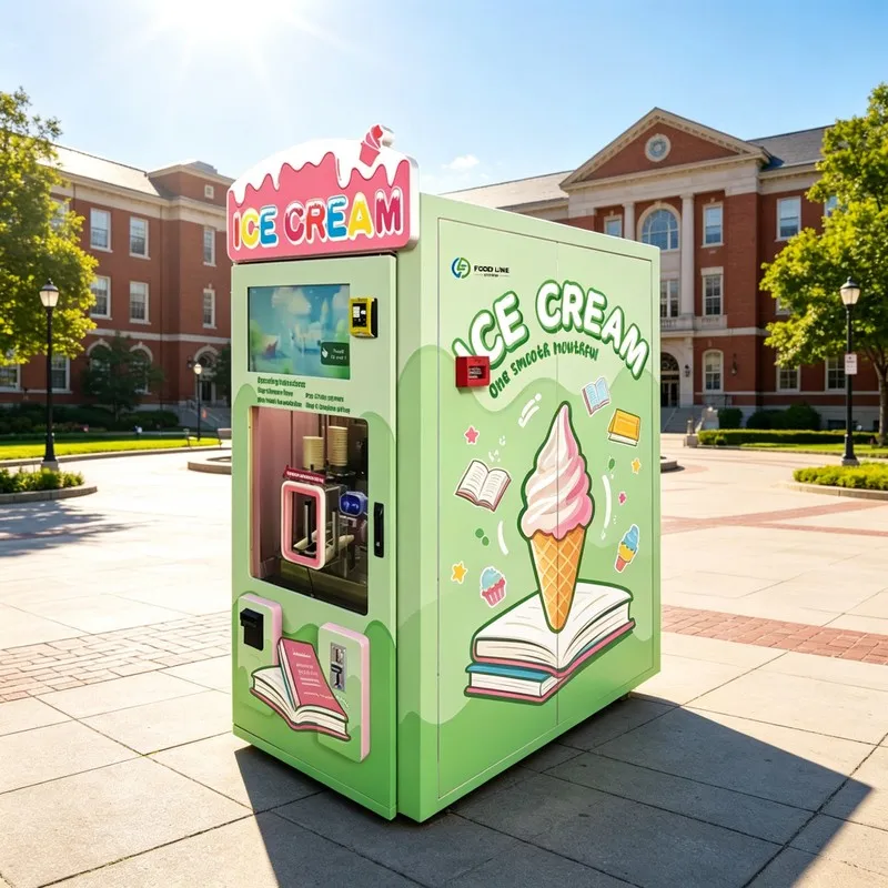 Professional Fully Automatic Ice Cream Vending Machine with DIY Flavors for Amusement Parks FL Customized