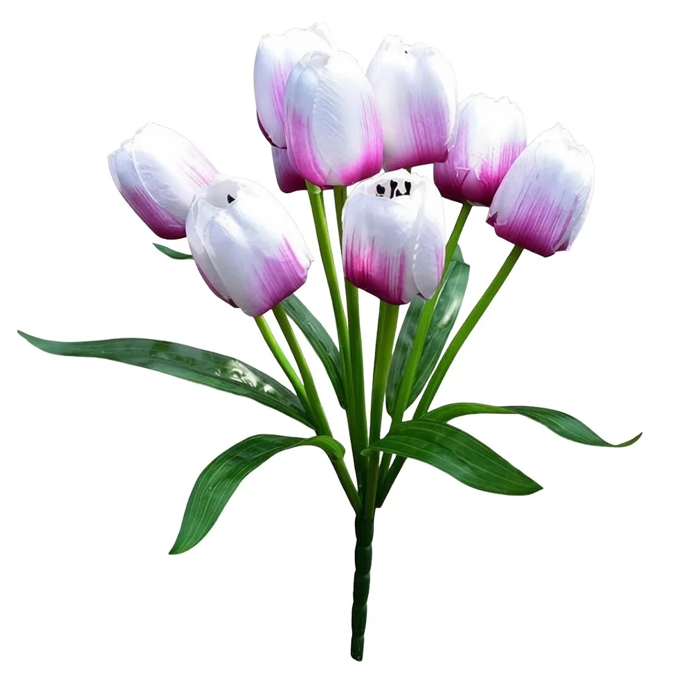 

9 Heads Artificial Tulip Bouquet Floral Arrangement Realistic Flower Bouquet DIY Flower Fake Flower Photography Props