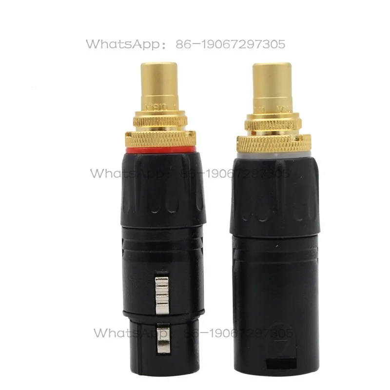 Balanced To Lotus Female Male Female To RCA Block HiFi Audio Amplifier Audio Converter Head