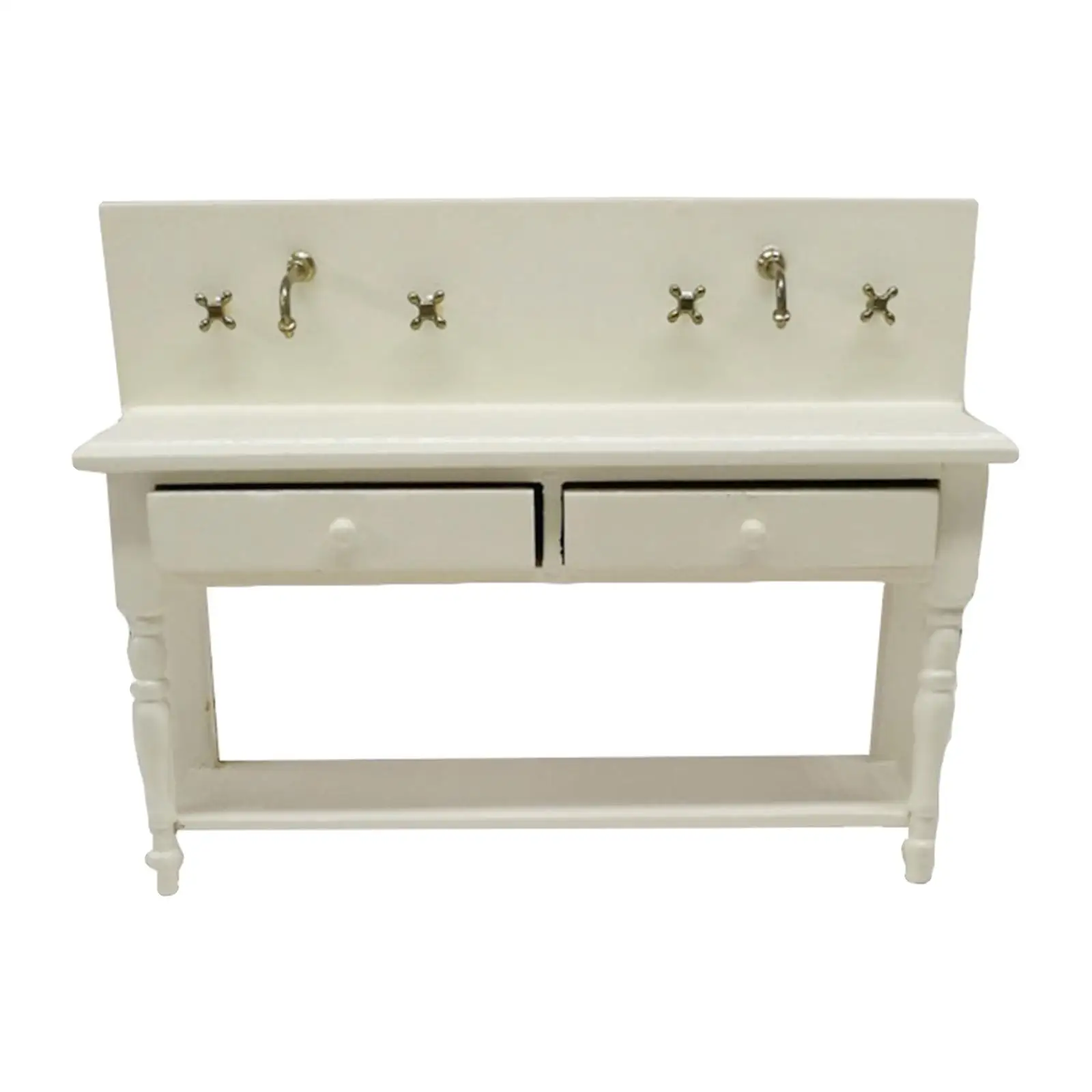 Dollhouse Cabinet Accs Model Decorations Dresser Miniature Wood for Kitchen