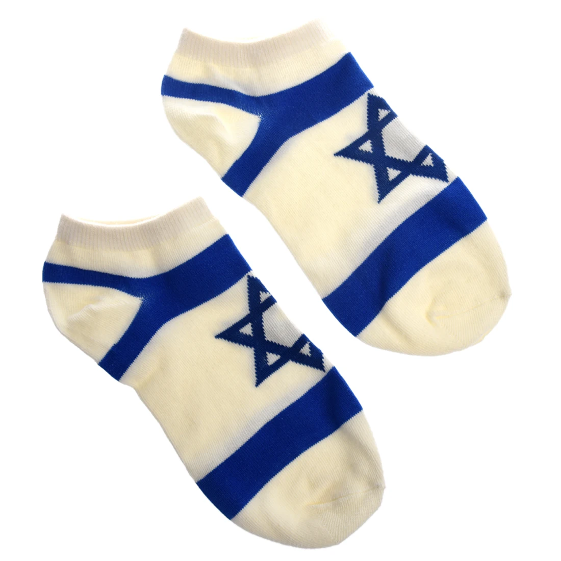 Coppia di eleganti calzini da uomo con motivo bandiera Star Israel