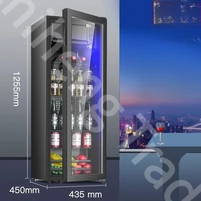 Household Refrigerated Fresh-keeping Cabinet Small Glass Wine Storage Cabinet Commercial Vertical Freezer Refrigerator