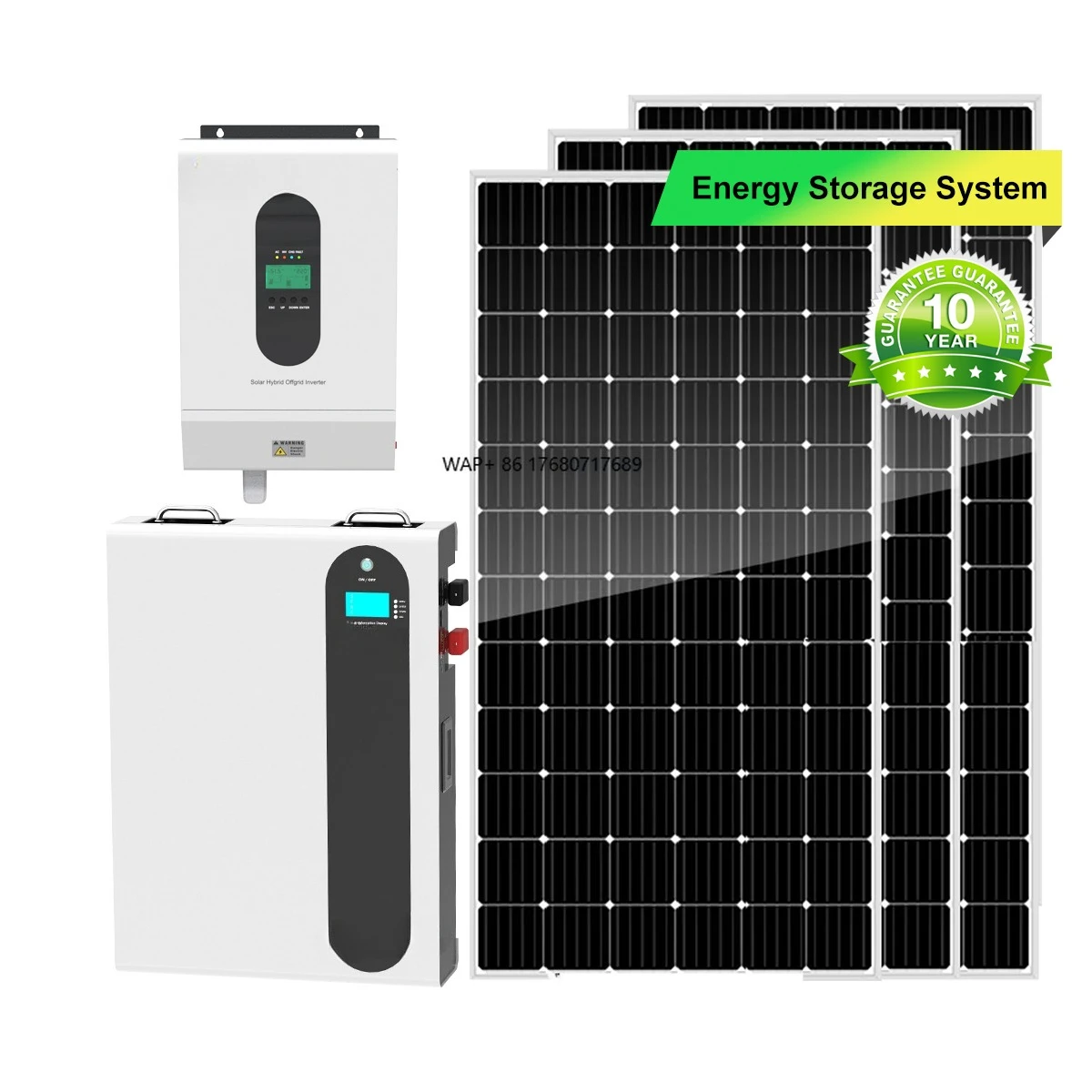 

10kwh Solar Inverter Battery 48v 200ah 51.2v Wall Mounted Home Energy Storage System EV Charge Station with MPPT Controller