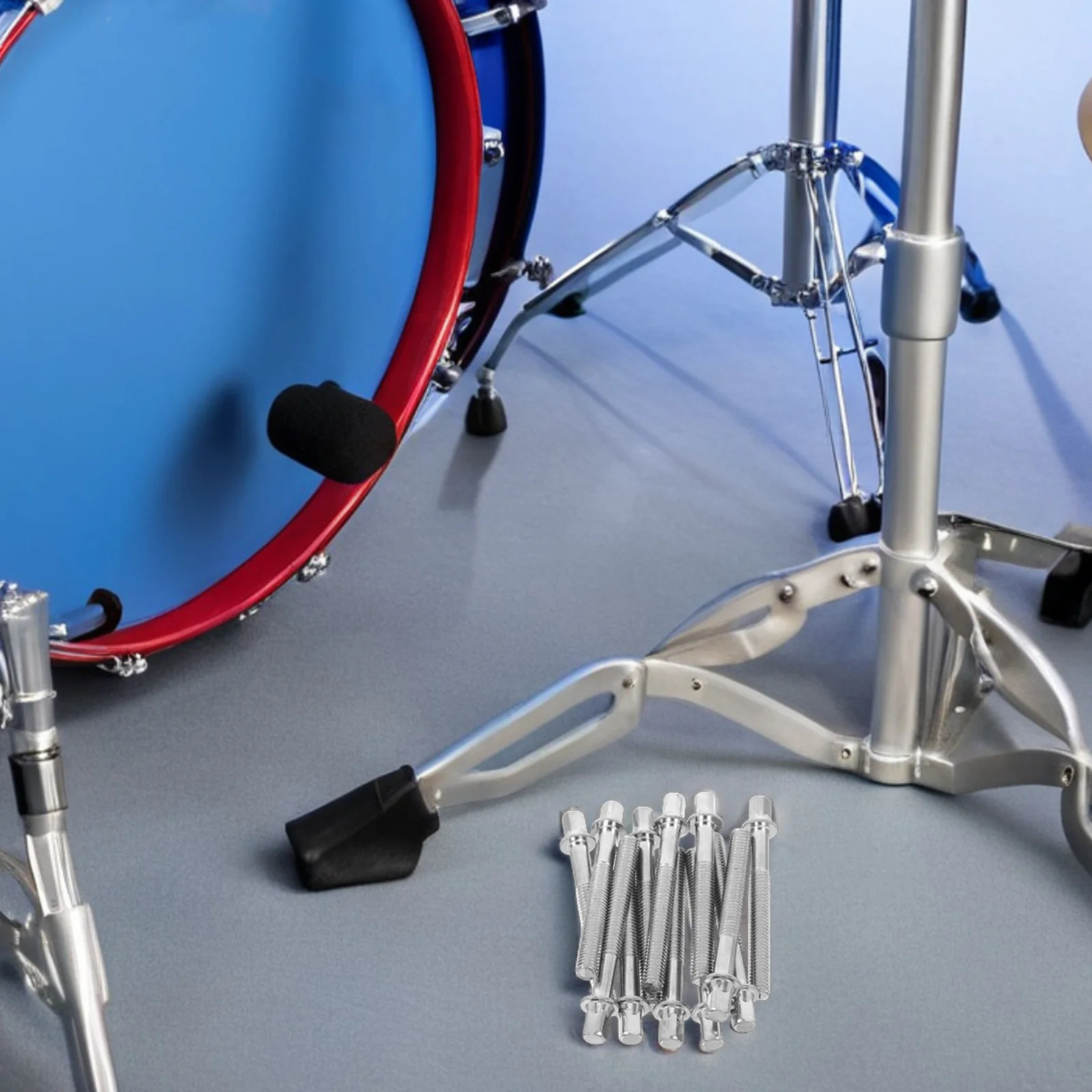 

12 Pcs Drum Screws Metal Hardware Replacement Tension Rods Self Tapping For Snare Drum Kit Accessories Fasteners