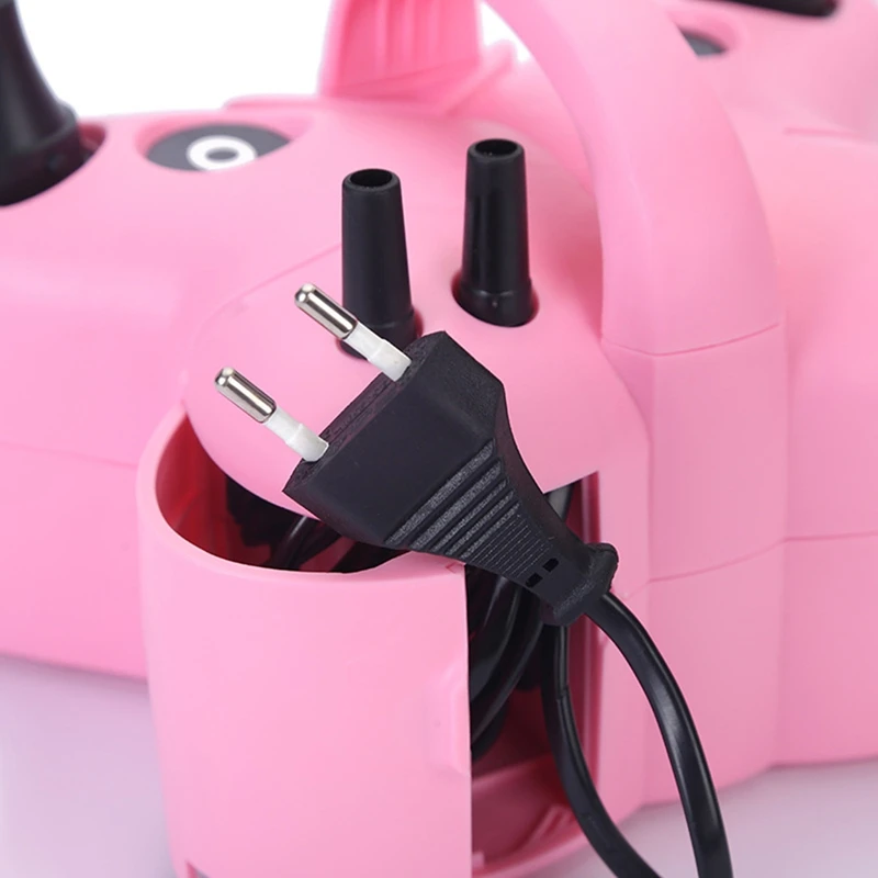 Portable Butterfly Balloon Pump Multifunctional High Voltage Double Hole AC Electric Air Balloon Inflator EU Plug-A55K