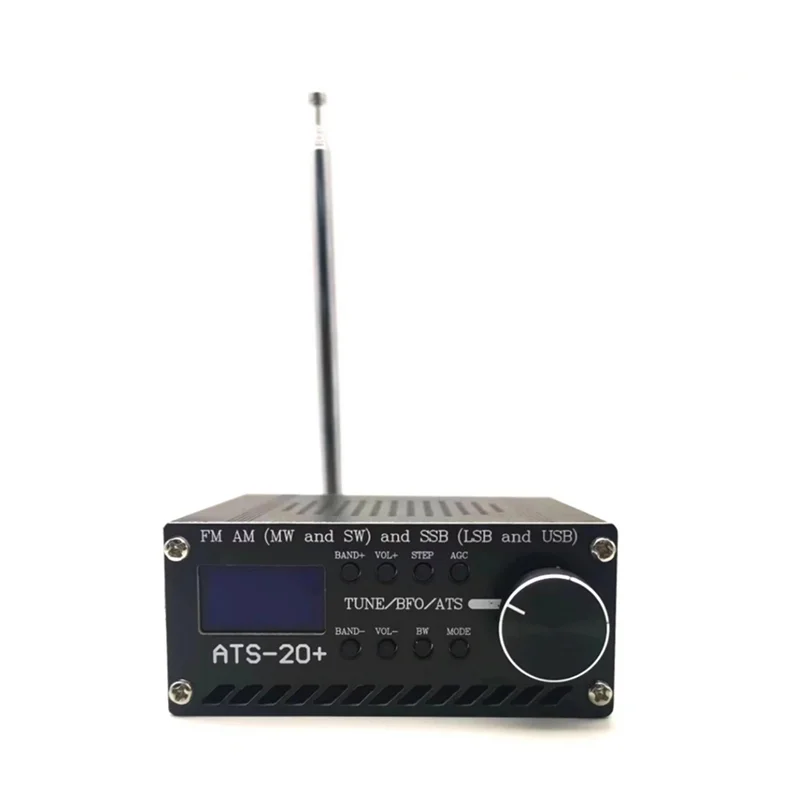 Receptor de radio multibanda ATS-20+ Plus SI4732 DSP SDR alimentado por USB al por menor: FM, AM (MW, SW) y SSB (LSB, USB)