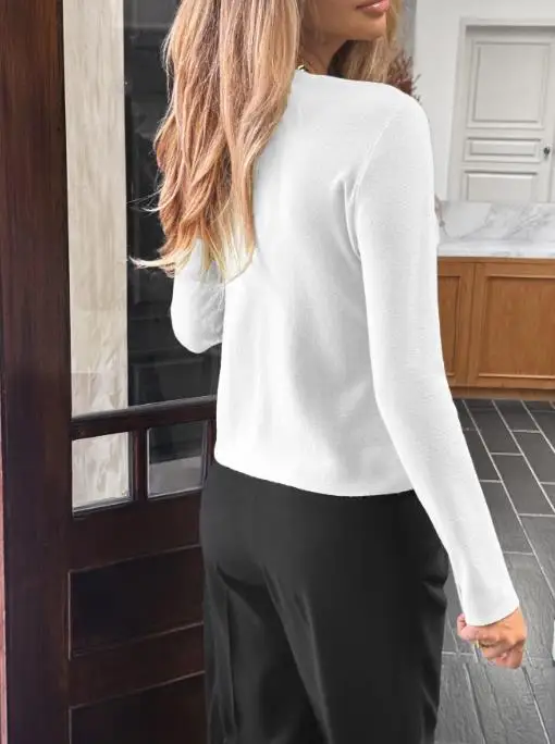 Leisure vacation button long sleeved sweater shirt wool women's clothing 2025 autumn and winter new women's clothing