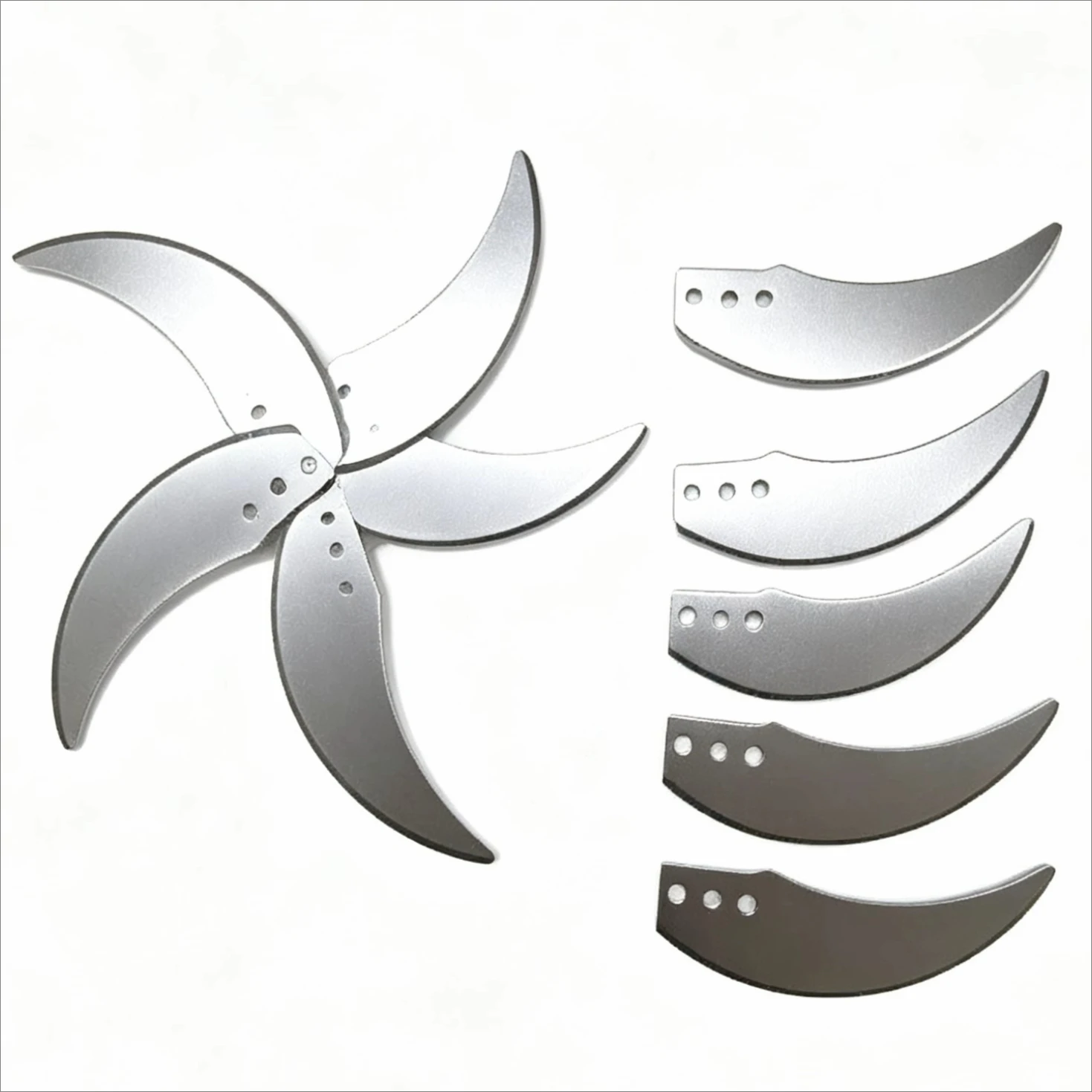 10pcs Agricultural Mixer Replacement Blades Vegetable Fruit Cutting Machine Animal Feed Chopper Knife for Farm Equipment