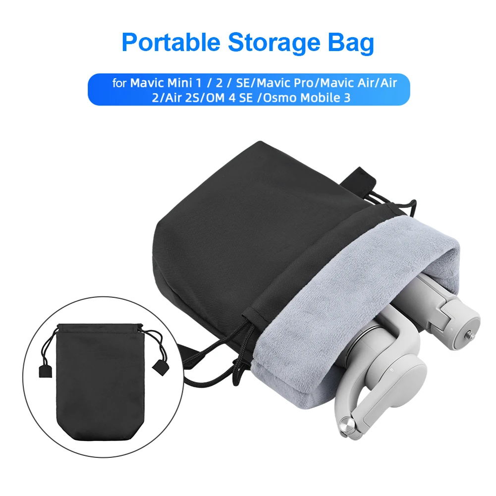 Portable Velvet Storage Bag Handheld Gimbal Drone Accessories for DJI OM 5/OM 4 SE /Osmo Mobile 3 Protective Pouch