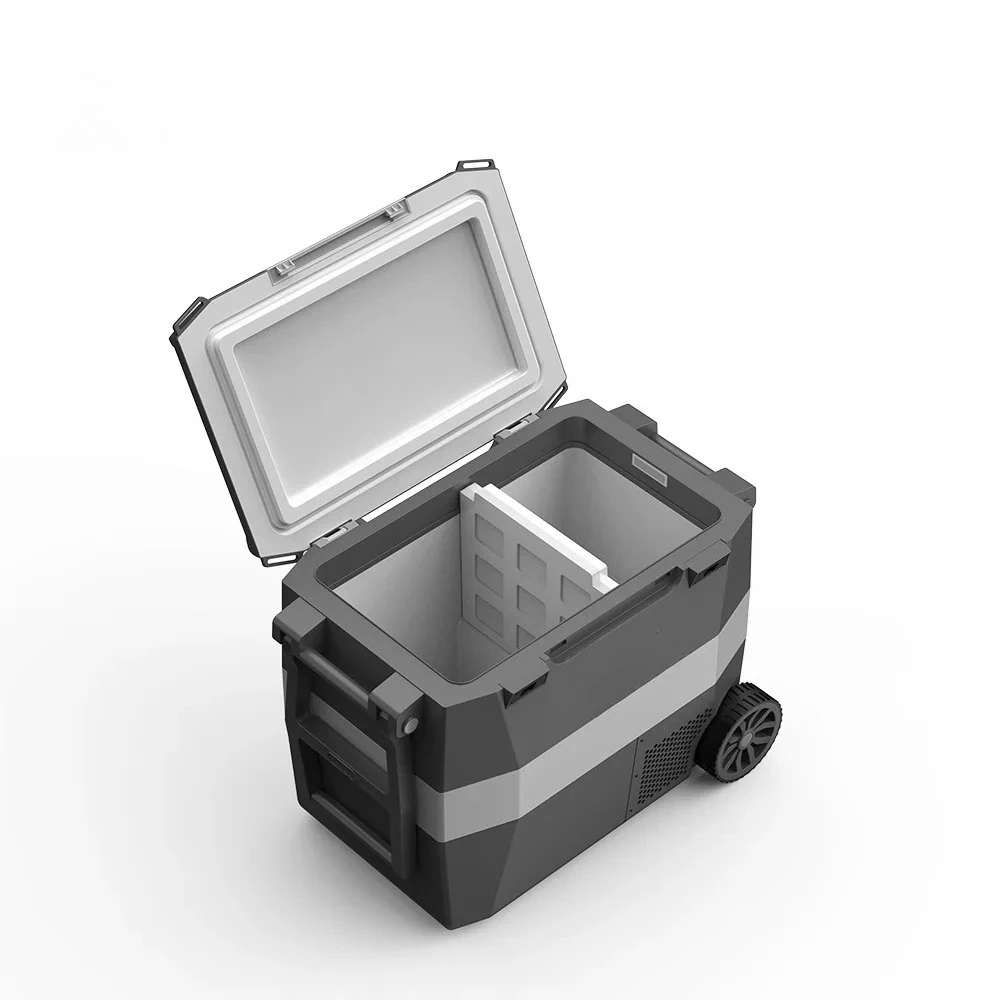 Smart 12V Mini Electric Cooler Box 57L Portable Car Camping Fridge Battery Operated Outdoor Freezer Made of Plastic