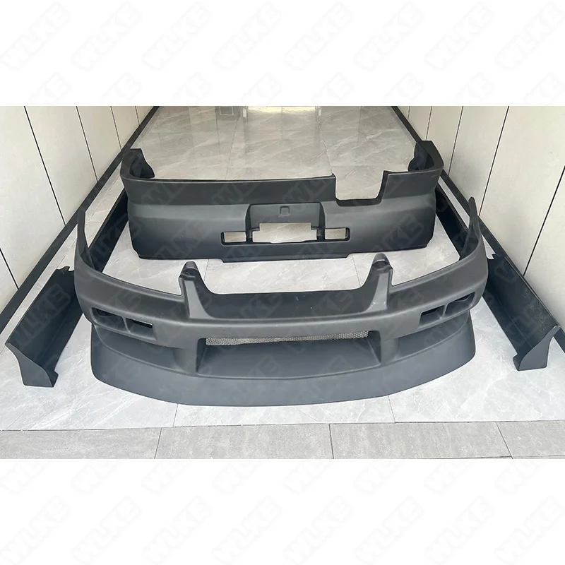 

Unpainted Fiberglass Front & Rear Bumper Side Skirts Body Kit Fit for Skyline R34 GT-T 1998-2001