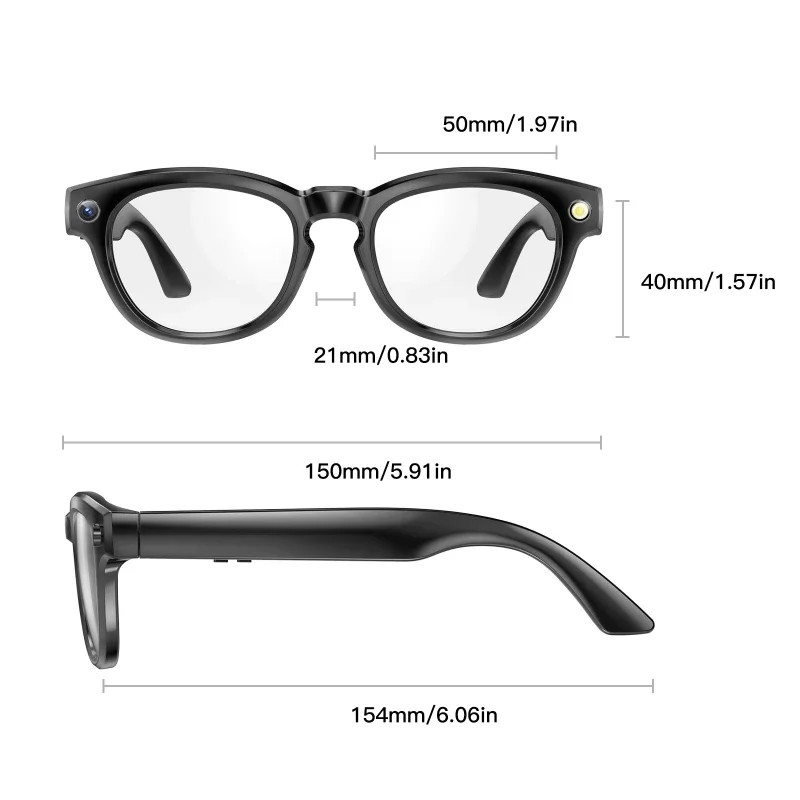 AI Smart Glasses+Mini Cameras HD 1080P Camera Polarized Sunglasses Video Recorders Security Sports DVR Surveillance Camcorder