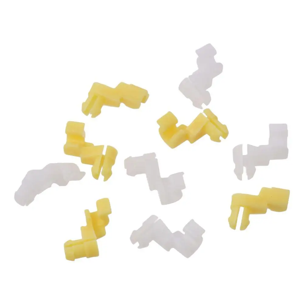 6pack Yellow Door Lock Rod Clips Car Asssessories Parts 69293-12040 69293-12030 Replacement White Clip For Automotive