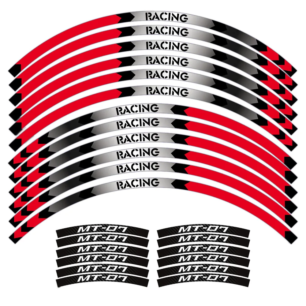 OMIER GRAPHICS MT-07 Reflective Motorcycle Rim Stickers 6