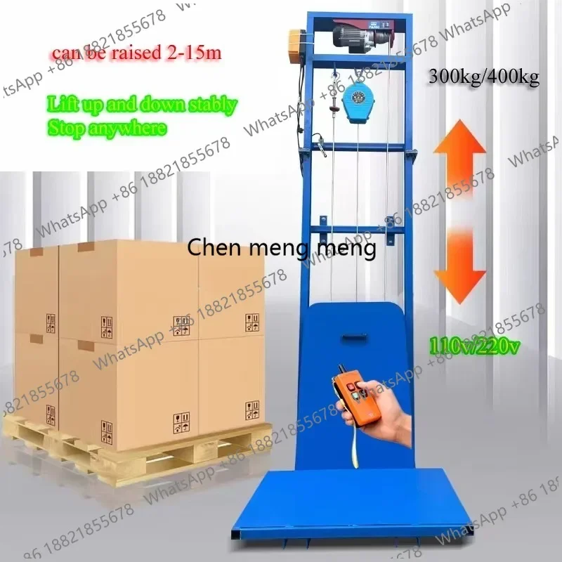A55 Hydraulic Electric Lift Elevator Residential Elevator Villa Warehouse Factory Sundries Small Freight Elevator 2M-15M