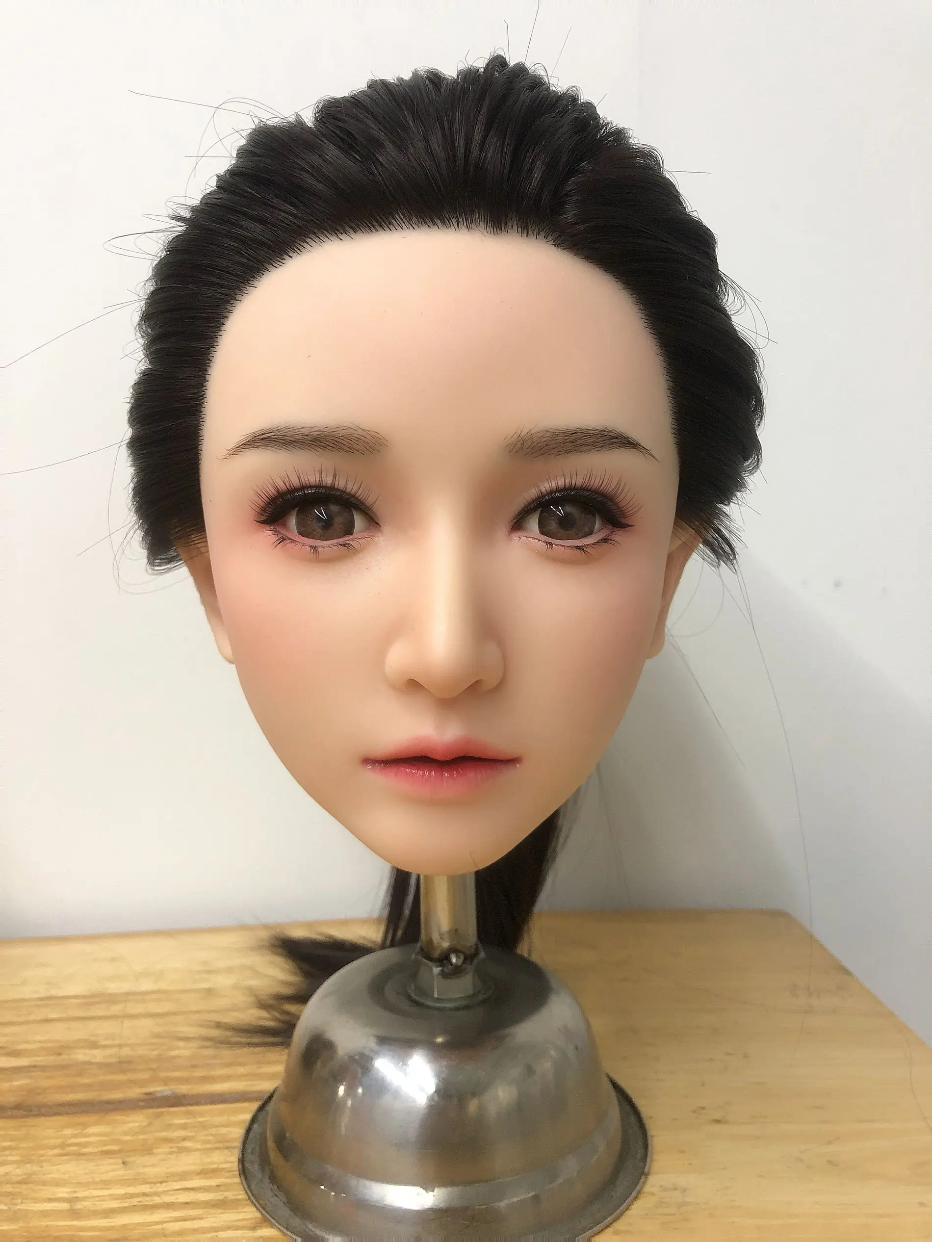 

Силиконовая головка для полости рта, твердая кукла, резьба на голову для перманентного макияжа с язычком, зубцами, подвижная челюсть, имплантированное волосы, отверстие для рта