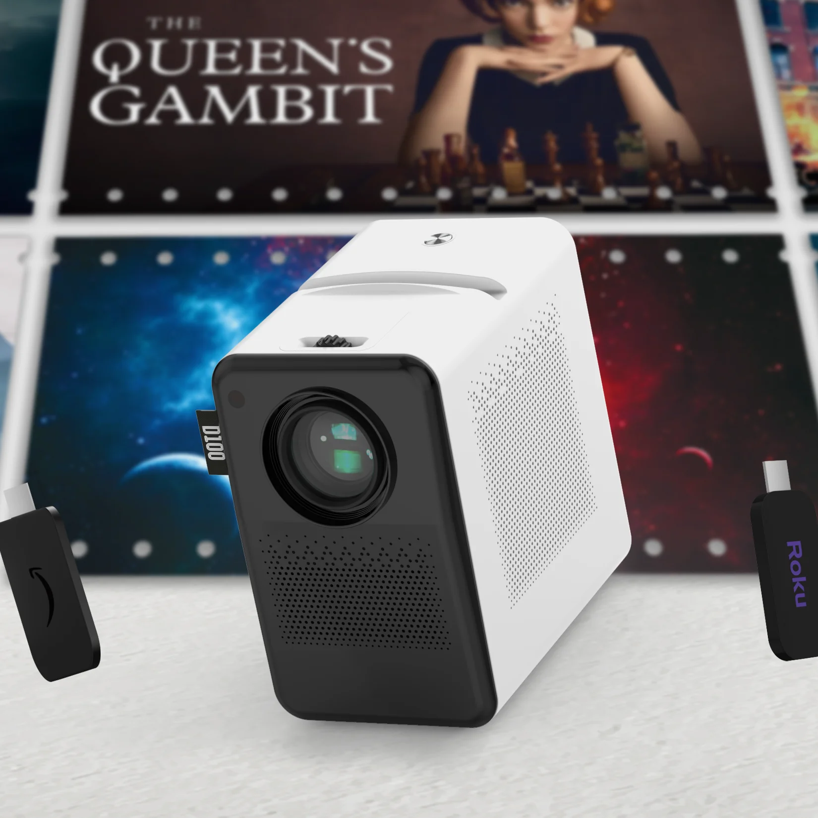 

Vivibright D100 Smart Full HD Projector, Portable Home Projector, Versatile Office Projector With Bluetooth