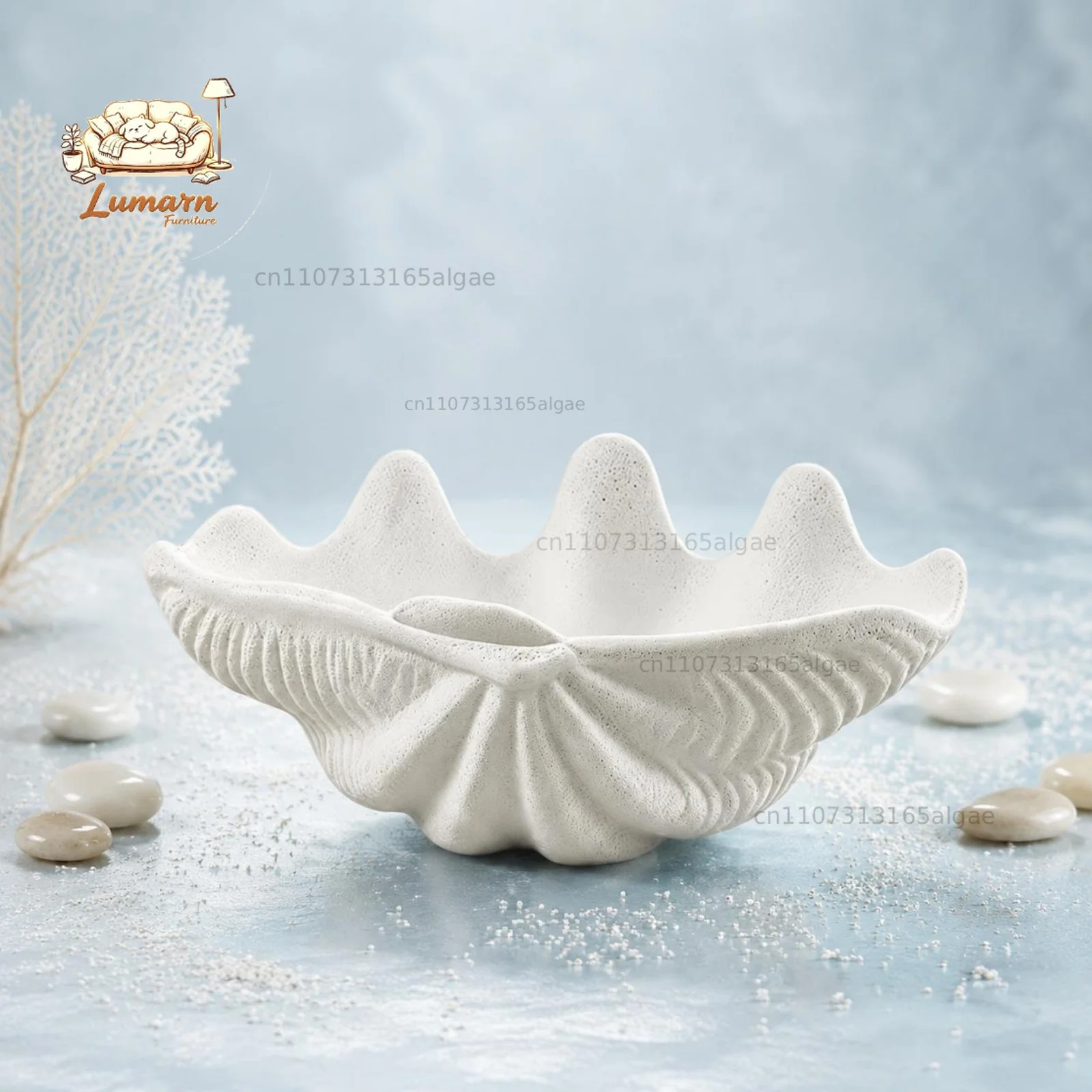 Clam Shell Bowl Modern Minimalist Seashell Decorative Bowl Ocean Aesthetic Shell Ornament Artistic Design for Hotel, Living Room