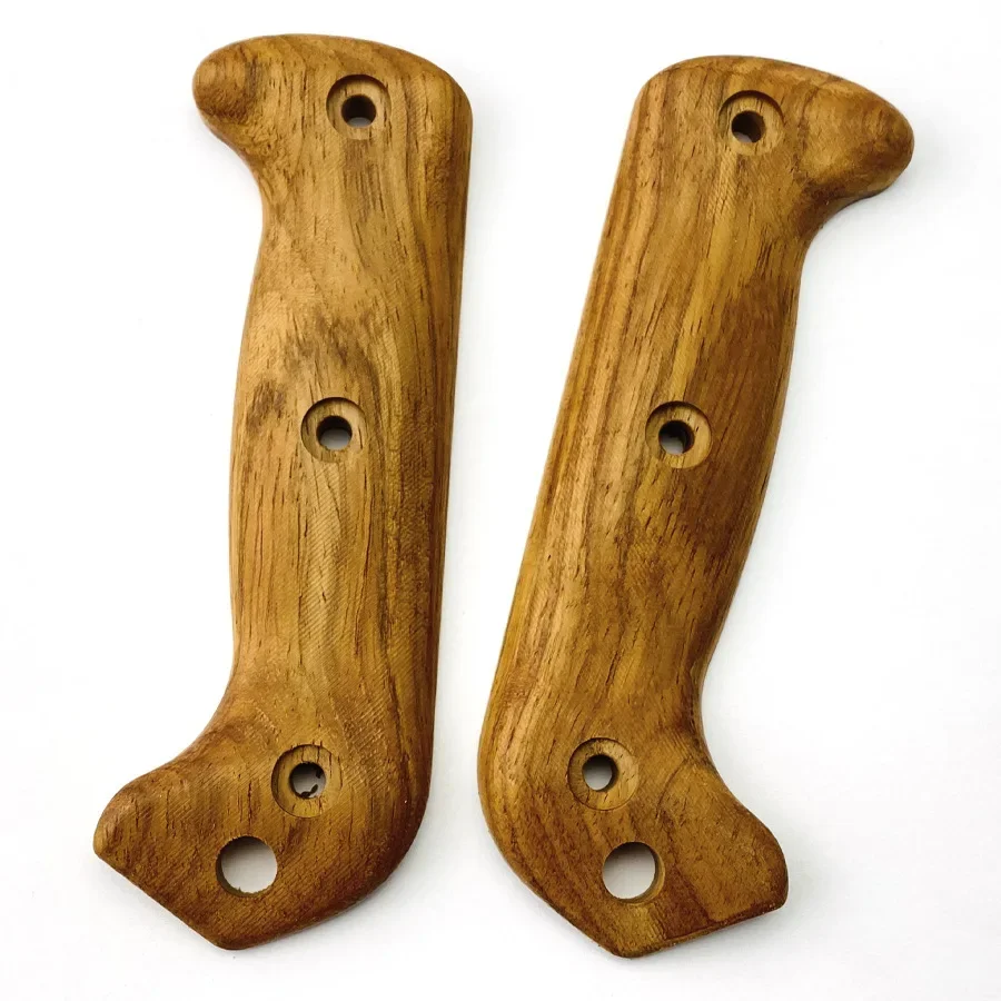 1 Pair Natural Solid Wood Handle Patches for KB Bk2 Knife Modification with Screws DIY Knife Grip AccessoriesGoods in stock