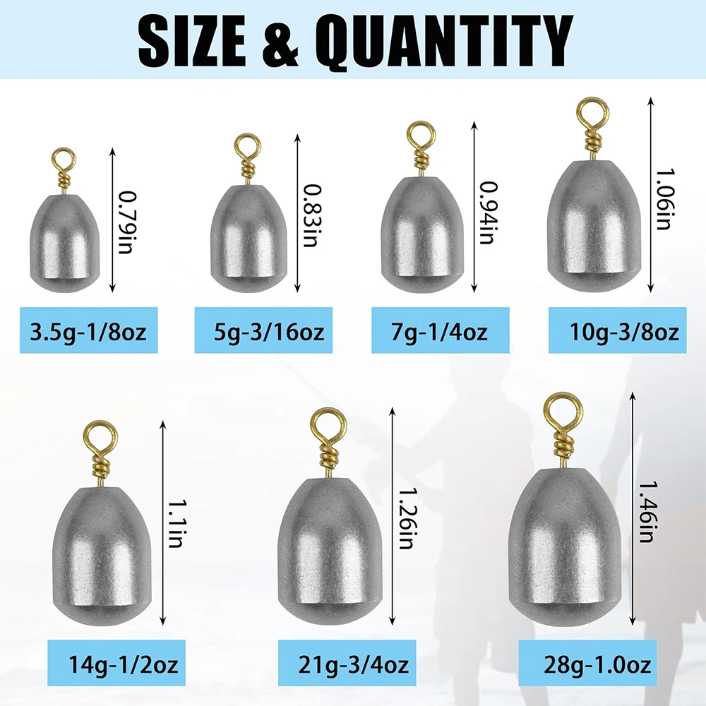 10Pcs Drop shot weight Iron Fishing Weights Sinkers Bell Sinker Water Drop Sinker for Wacky rig Catfishing Bass Fishing Tackle