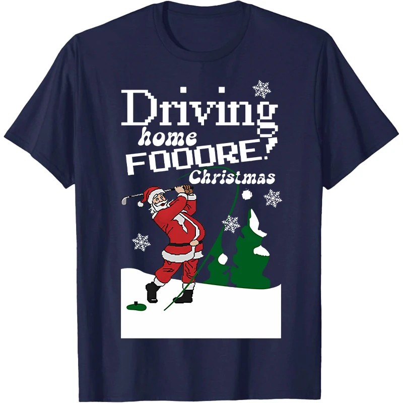 Samichlaus Tees  Santa Claus T-Shirt Golf Christmas T-shirt Funny Graphic T Shirts Women's Tees Men's Shirt Golf Course Shirts