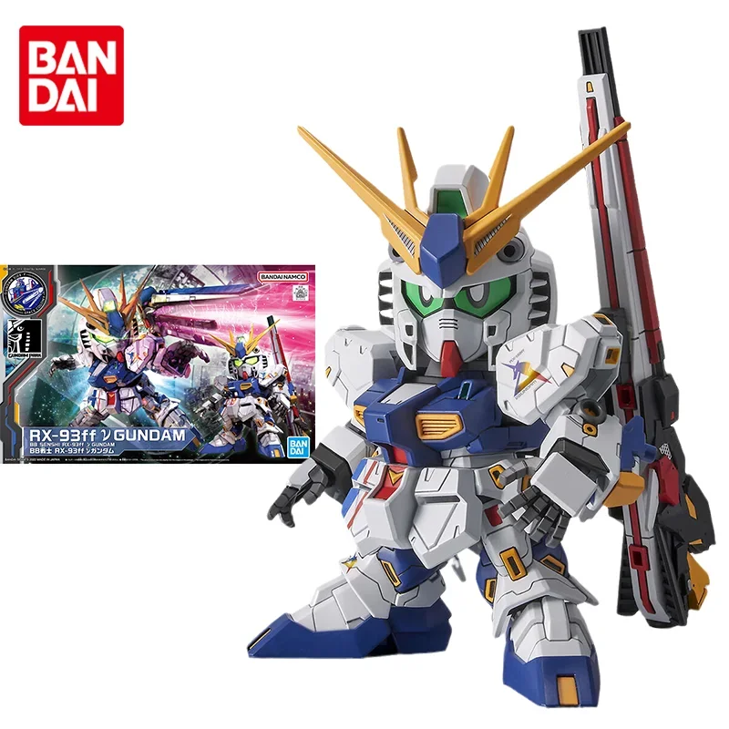 Bandai Original Gundam Model Kit Anime Figure SD RX-93ff V GUNDAM Action Figures Toys Collectible Ornaments Gifts for Children