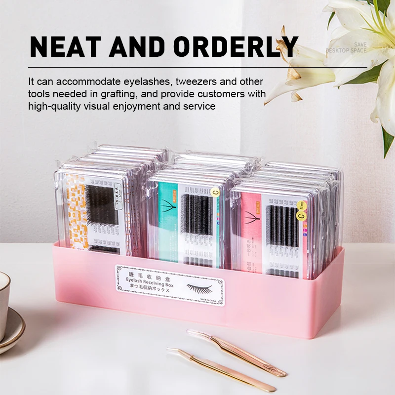 New Large Capacity Eyelash Tool Storage Box For Eyelash Extension Tweezer Case Cosmetic Makeup Tool Storage Box Lash Accessories