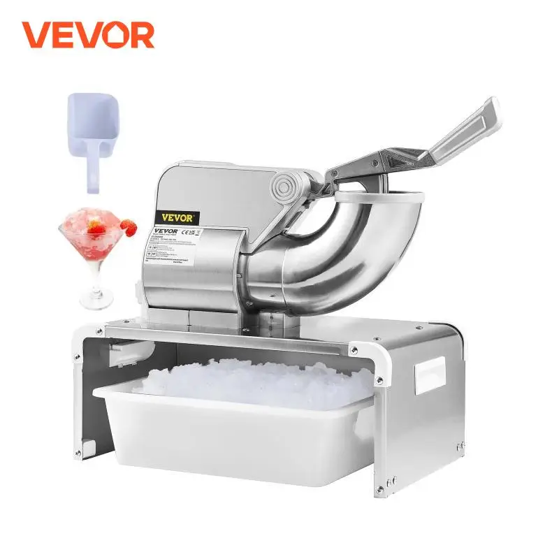 VEVOR Broyeur à Glace Électrique Machine à Glace Pilée Commerciale 300kg/h 350W