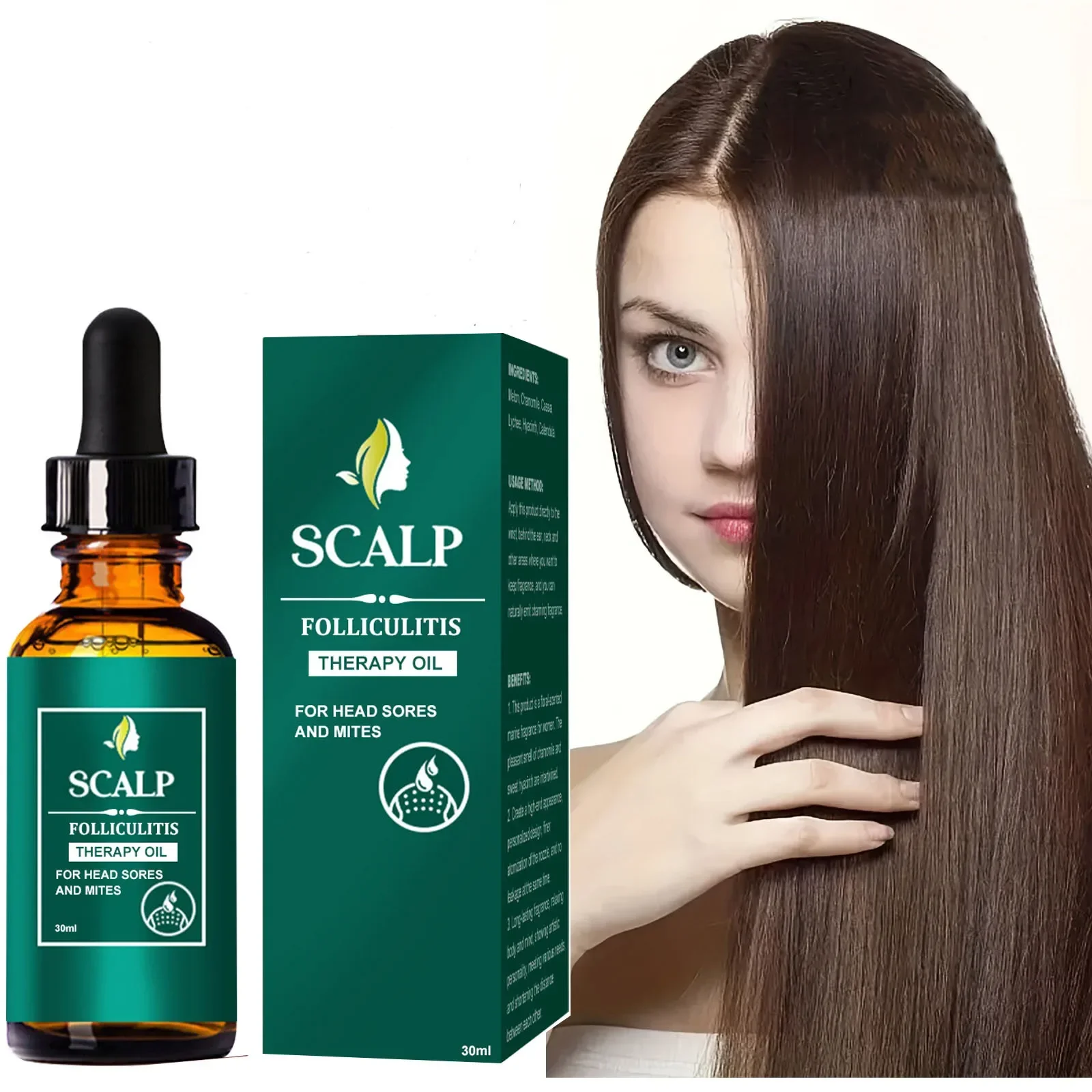 Hair Growth Serum Repair Damaged Dry Smoothing Liquid Anti-Dandruff SoftenTreatment Scalp Follicle Natural Beauty Health