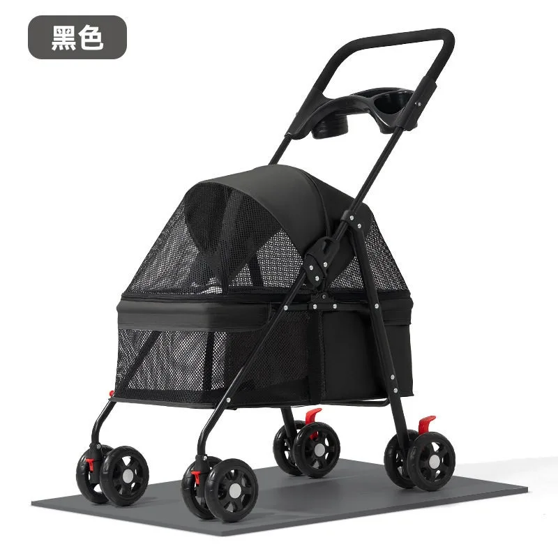 for Lightweight Pet Stroller Cats Dogs Foldable Dog Cat Carrier Puppies Travel