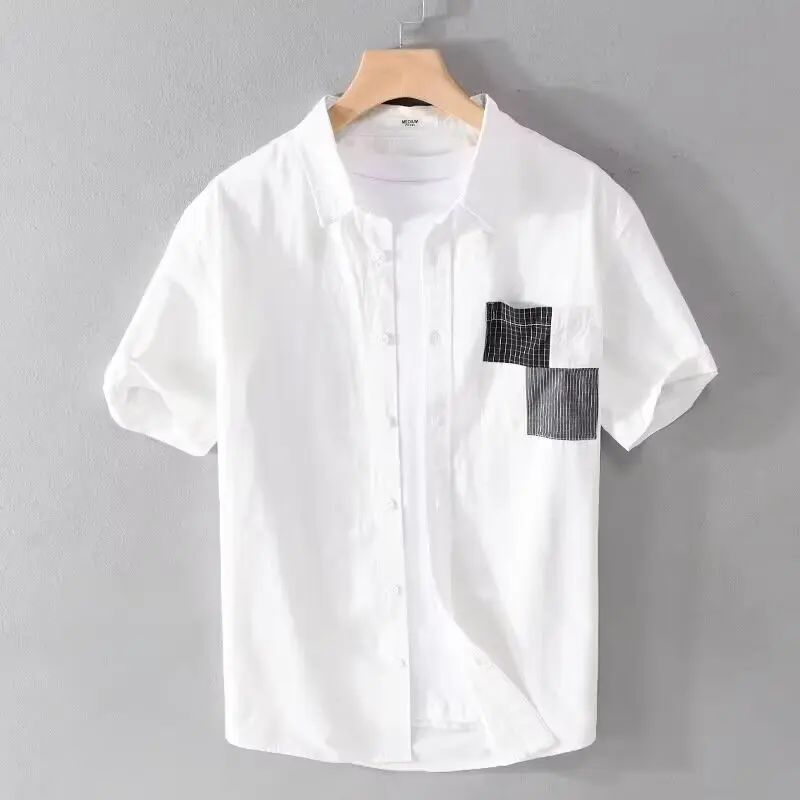 

Summer Large Size 250 Pou Color Blo ort Sve Men's irt Retro Design Loose Fit Youth Trend No Iron Treaent