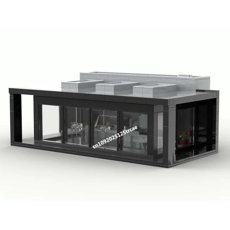 New 569Pcs City Hot Street View Moc Modular Modern Coffee House Model Building Blocks Diy Creative Ideas Kid Toys Birthday Gifts