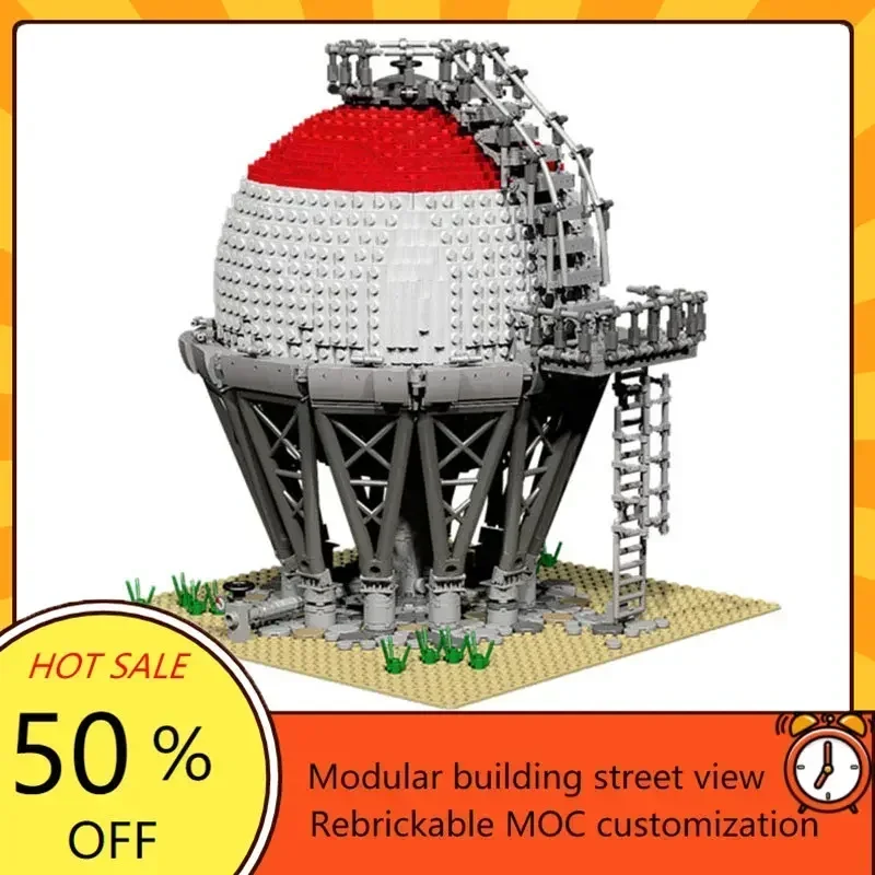 1963PCS Factory Gas tank Modular MOC Creative street view Model Custom Puzzle Architecture Education Assembly Model Toys Gifts