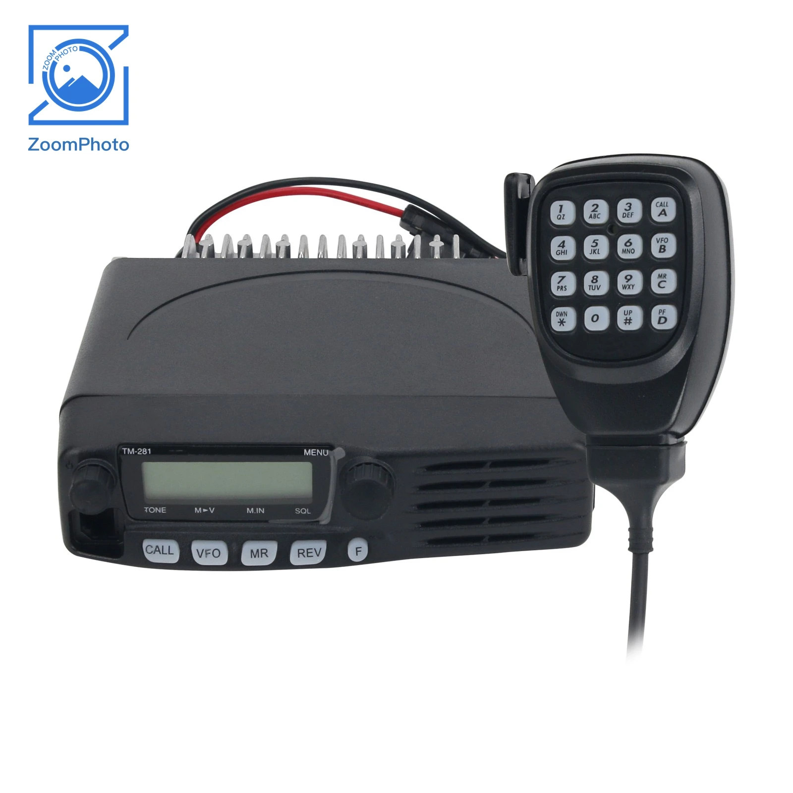 65W TM-281A FM Radio Transceiver Walkie Talkie Car Radio Station Long Range 10-50KM 136-174MHZ VHF Transceiver with Mic