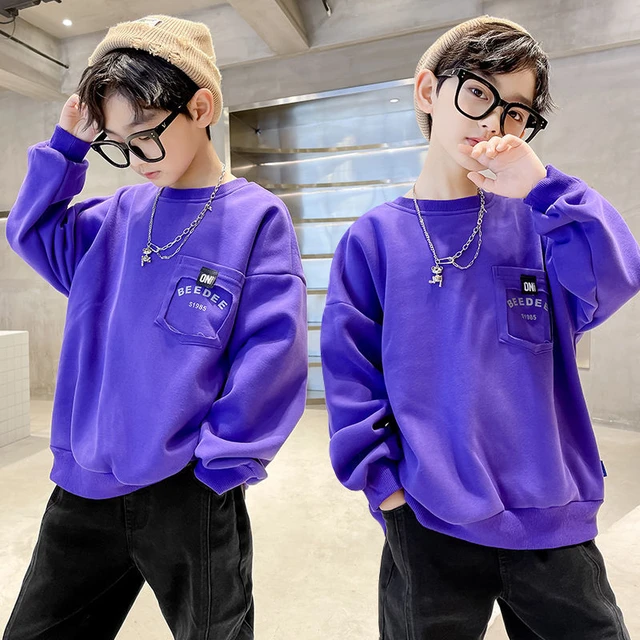 2022 Korean Children Boys Sweatshirt Streetwear Teen Hoodie Kids Hoodies For Teenagers Boys 12 13 14 Years Old Vintage Pullover AliExpress