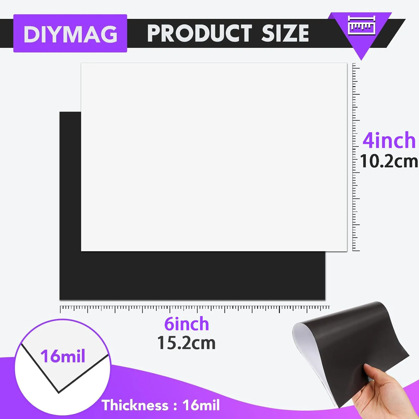 10/20 Sheets 4R Printable Glossy Magnetic Sheets Waterproof Inkjet Printing 16Mil Flexible Magnetic Photo Paper for DIY Crafts